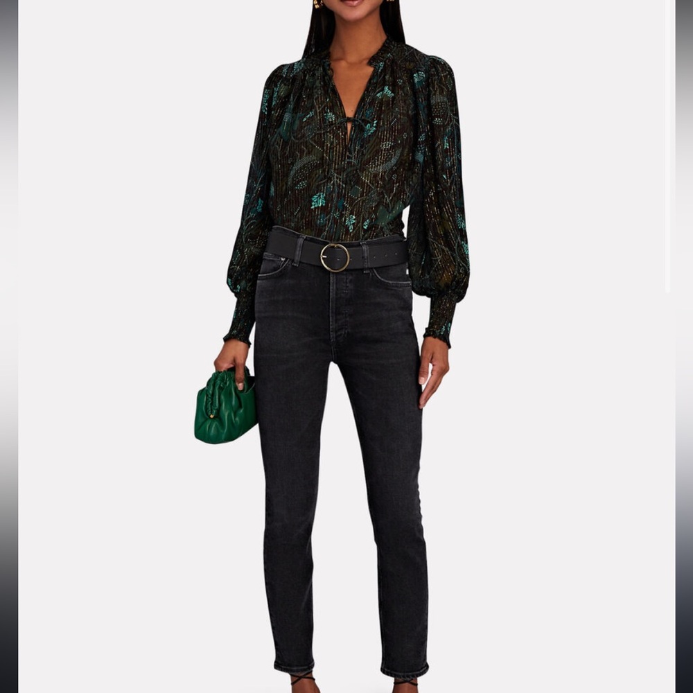 AGOLDE Nico High Rise Black Skinny Jeans